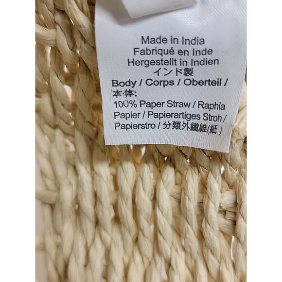 J.CREW Marseille 100% Paper Straw Open Weave Unstructured Market Tote Bag Beach - Picture 11 of 16